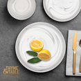 thumbnail image 3 of Thyme & Table Grey Marble Stoneware Round Dinner Plate, 3 of 6