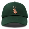 thumbnail image 1 of DALIX Orchestra Violin Hat Womens Embroidered Baseball Cap in Dark Green, 1 of 4