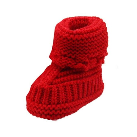

Relanfenk Baby Sneakers Toddler Knitting Lace Crochet Shoes BuckleShoes RD