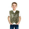 thumbnail image 2 of DHFJKG Dress Up Sequains Teens Vest Boys Girls Carnival Themed Glitter Waistcoat Stage Performance Party Wear Jazz Dance Soft Tops, 2 of 4