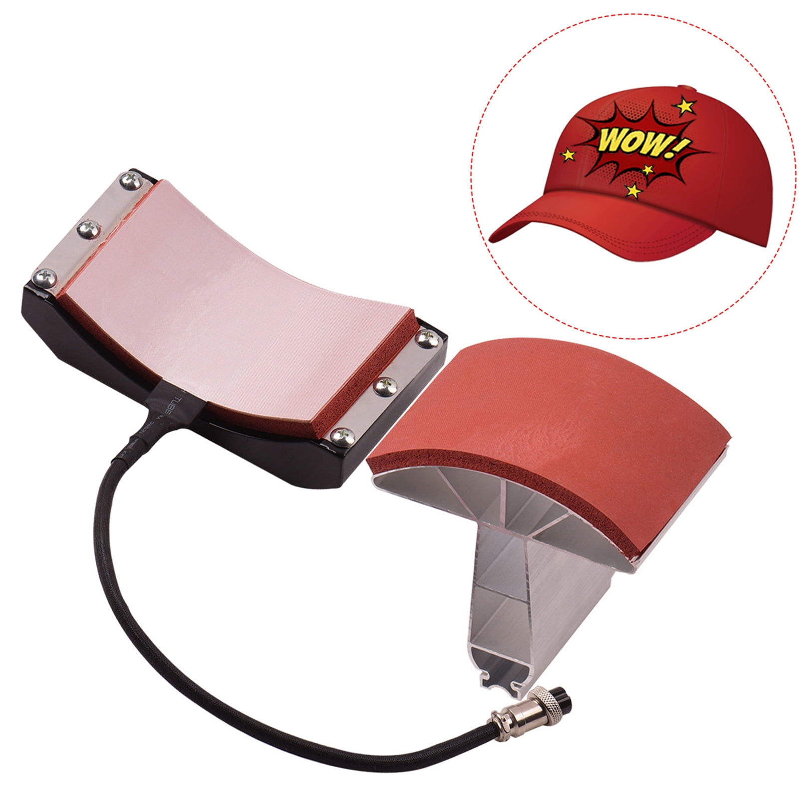 Heat Press Machine Accessory Hat Cap Press Mat Pad Heating Transfer Attachment Gel 5.5x3 Inch 220V for Heat Press Machine Hat Heating Machine
