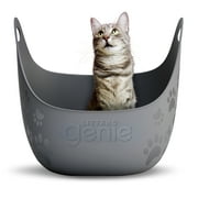 Litter Genie Cat Litter Box with Handles, Silver