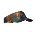 thumbnail image 1 of Fotbe Neon Seahorse Underwater Realm Visera Deportiva con Diseño, Gorra Abierta Ajustable de Algodón para Mujer y Hombre, 1 of 7