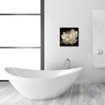 thumbnail image 5 of Bathroom Wall Decor Flower Canvas Wall Art Modern Wall Decor Black Background White Flower Theme Painting Picture Artwork Wood Framed Wall Art Easy to Hang Size 14X14in, 5 of 6