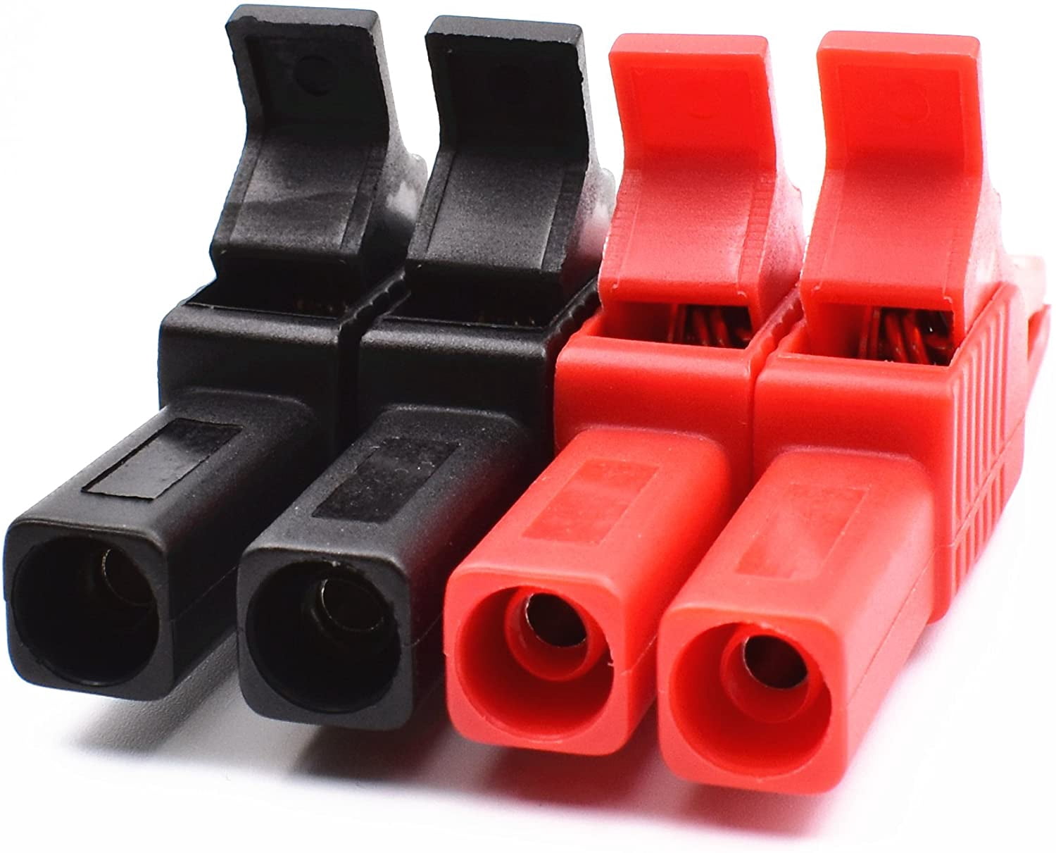 ABCISI 10Pcs 1000V 32A Heavy Duty Full Insulated Automotive Car Battery Alligator Clips, Electrical Test Clips  Probe fit 4mm Banana Connector Terminals for Multimeter Test Leads, Black and Red