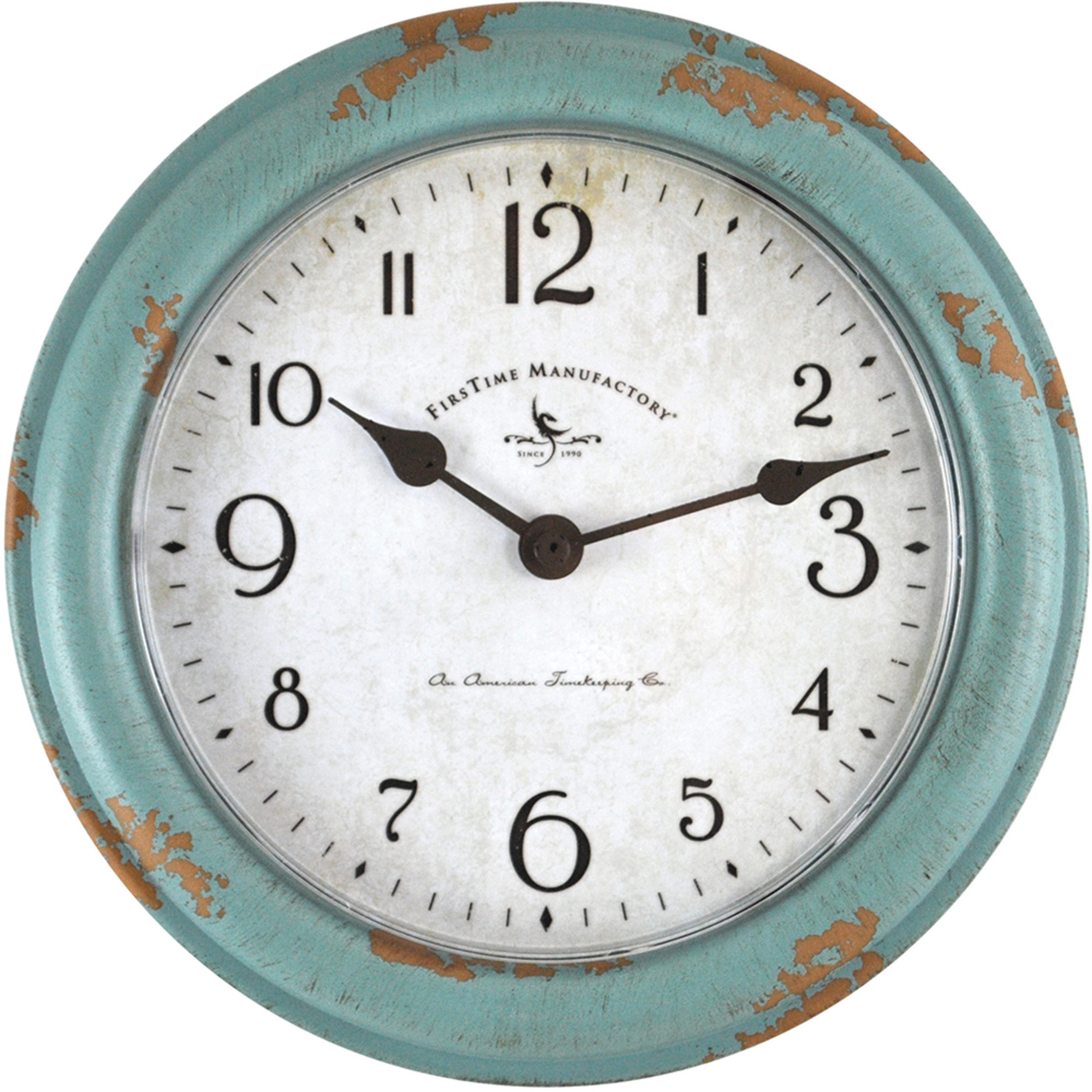 FirsTime & Co.® Teal Patina Farmhouse Wall Clock, Farmhouse, Analog, 8.5 x 2 x 8.5 in - image 3 of 5