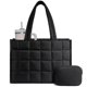 thumbnail image 1 of Bolso tote acolchado LOVEVOOK para laptop de 17" en negro, 1 of 6