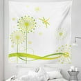 thumbnail image 1 of Dragonfly Tapestry, Spring Theme with Dandelion Flowers Happiness Hope Summer Design, Fabric Wall Hanging Decor for Bedroom Living Room Dorm, 5 Sizes, Lime and Apple Green, by Ambesonne, 1 of 1