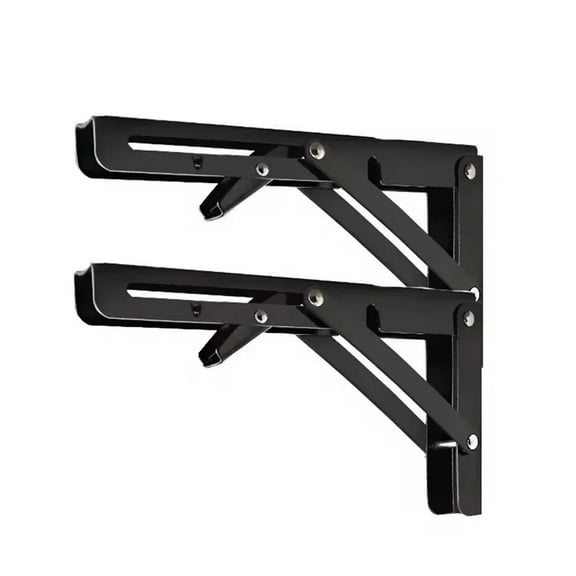 2pcs Folding Shelf Brackets Heavy Duty Stainless Steel Collapsible Shelf Bracket for Table Space Saving DIY Bracket 8/10/12inch