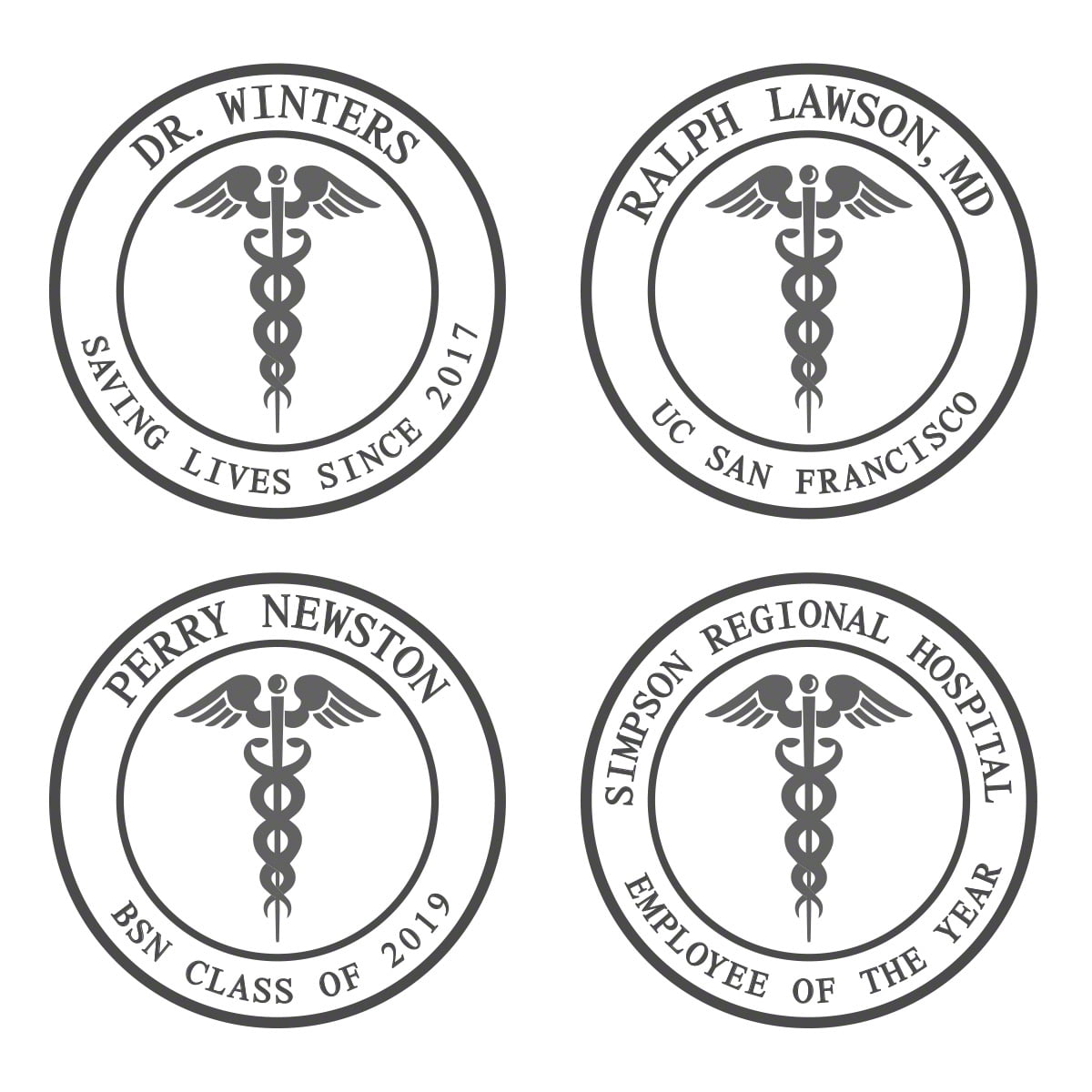 Medical Arts Personalized Draper Whiskey Decanter Set with Buckman Glasses