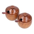 thumbnail image 1 of Seasoning Pot Wooden Salt Nontoxic Odorless Salt Container Spice Jar with Lid Kitchen Tool, 1 of 7