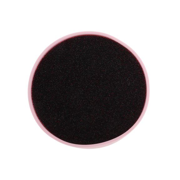 Unique Bargains 1 Pc Portable Round Makeup Sponge Brush Cleaner Pink