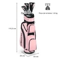 thumbnail image 3 of Costway Set de Palos de Golf para Mujeres Incluye Driver en Aleación de Aluminio 460 cc Madera Fairway 3 Hibrido 4 Hierros 6 7 8 9 Putter Rosa, 3 of 8