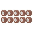 thumbnail image 4 of Self adhesive Bandage Wrap, 10pcs Cohesive Tattoo Grip Cover Wrap Portable Tattoo Handle Elastic Bandage Tape Accessories(Brown), 4 of 5