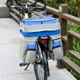 thumbnail image 3 of Soidarity Bolsa para bicicleta resistente al desgaste, resistente al agua, alforja para bicicleta, cremalleras dobles sólidas, estante trasero, ciclismo Ciclismo Gris azulado Soidarity  OD029691-03, 3 of 6