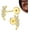 18K Gold Plated-Leaf, variant on Flat Back Earrings for Women Sterling Silver Post Stud Earrings, 18K Gold Plated, Style F8063