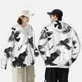 thumbnail image 4 of Balery Monochrome Flying Ravens Sudadera ligera de manga larga con capucha y protección solar UPF 50+ para hombre y mujer, ideal para pesca y running-Small, 4 of 7