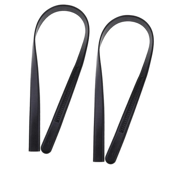 2x Mens Leather Belt Strap Ratchet Automatic Waistband No Buckles