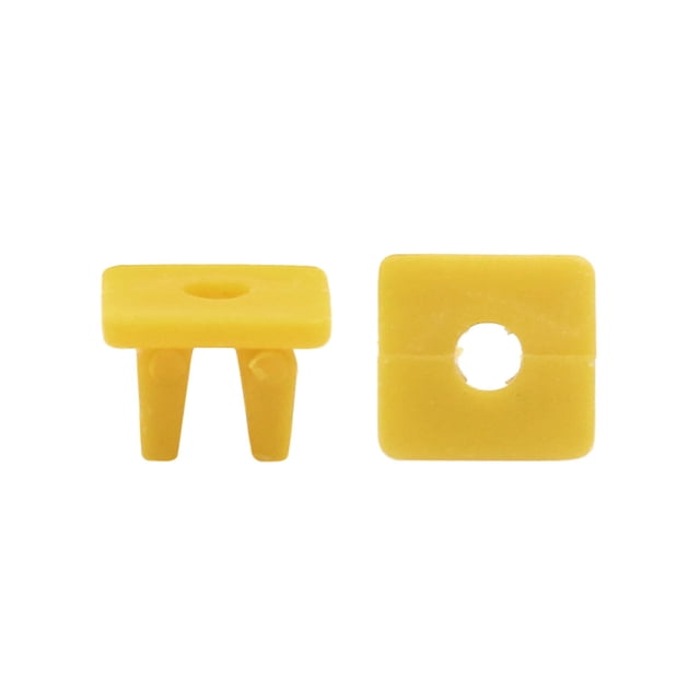 Unique Bargains 100Pcs Yellow Square Plastic Rivets Interior Moulding Trim Clip Fastener 9 x 8mm