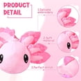 thumbnail image 3 of Juguete de peluche con forma de salamandra de ajolote, 2 piezas, rosa, 36 cm, 3 of 4