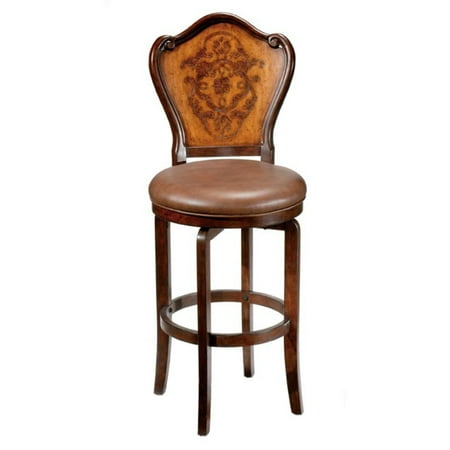 Hilale Lyon 26 5 In Swivel Counter Stool Oak Brown Swivel Counter Stool Oak Brown