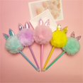 thumbnail image 4 of Pack of 6 Plush Ball Ballpoint Pen Cartoon Ballpoint Pen Funny Writing Pen, 4 of 15