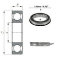 thumbnail image 4 of Unique Bargains 6017NR2RS Deep Groove Ball Bearings 85x130x22mm P0 Double Rubber Seal Lubricated Bearings 1 Pc Car Scooter Skateboard Wheel Universal Black, 4 of 6