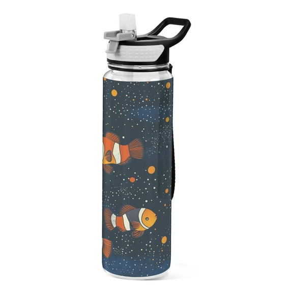 BZSMCE Sport Bottle Cosmic Clownfish Outdoor sports Water Bottle Size: 10.4x3in