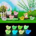 thumbnail image 1 of Figurita de gallina de resina luminosa - Gallinas miniaturas luminosas para jardines de hadas, acuarios y decoración del hogar - Adorno luminoso de 2,5 pulgadas que brilla en la oscuridad, 1 of 6