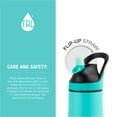 thumbnail image 4 of TAL Water Bottle Double Wall Stainless Steel Antimicrobial Flex Bottle 24oz, Teal, 4 of 7