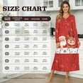 thumbnail image 7 of Tutolipy Christmas Nightgowns for Women Long Sleeve Loungewear Santa Claus Elk Printed V Neck Nightshirts Full Length Sleep Dress for Fall Winter, S, 7 of 7
