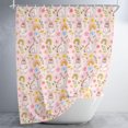 thumbnail image 6 of Easter Shower Curtain Happy Easter Cute Bunny Rainbow Floral Bathroom Decor Set, Pastel Pink Cloth Fabric Bathroom Decor Set with Hooks Spring Holiday Shower Curtain 72X72IN, 6 of 6
