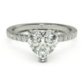 thumbnail image 1 of 2.00 Ct Solitaire Heart Shaped Real Moissanite Engagement Rings for Ladies Solid 950 Platinum, 1 of 4