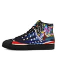 thumbnail image 3 of Autism Love Cat High Top Canvas Shoes Sneakers Black Size 12, 3 of 7