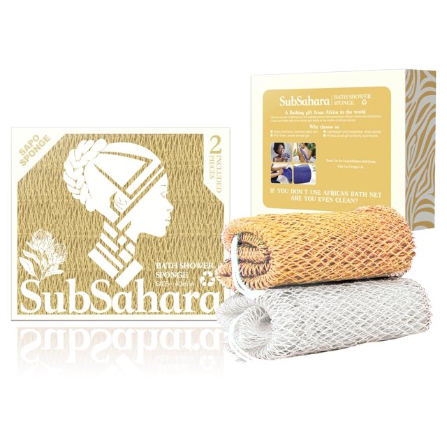 Esponja de ducha SubSahara Authentic African Net, 2 piezas
