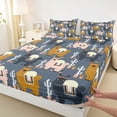 thumbnail image 3 of jejeloiu Kawaii Sheep Twin Sheet Sets,Cartoon Plant Cactus Bedding For Boys Kids 3-Piece, 3 of 7