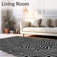 thumbnail image 2 of ODIKA 8'x10' Machine Washable Non-Slip Area Rug, Bold Hexagonal Honeycomb Design with Modern Angular High Traffic Rug, Black, 590145, 2 of 7