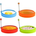 thumbnail image 1 of Silicone Egg Rings, 4 Inch Food Grade Egg Cooking Rings, Non Stick Fried Egg Ring Mold, Pancake Breakfast Sandwiches, Egg Mcmuffi, 1 of 5
