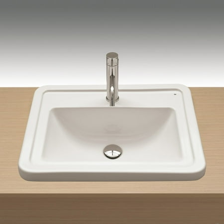 Bissonnet Universal Ceramic Rectangular Drop In Bathroom Sink With Bissonnet Universal Ceramic Rectangular Drop In Bathroom Sink With Overflow
