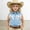 Light Blue, variant on VOUZZA Cowboy Shirt for Kids, Western Fringe Sleeveless Button Down 70s Retro Vest for Boys Girls