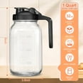 thumbnail image 7 of FORHVIPS Glass Tea Pitcher with Lid,32OZ/600ML/1Qt Mason Jar Pitcher,1/4 Gallon Water Jug with Pour Spout Handle,Water Pitcher with Wide Mouth for Brew Coffee,Ice Beverage,Juice,Lemonade,Sun Tea, 7 of 7