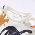thumbnail image 3 of PatPat Toddler Boy Clothes Long Sleeves Sweatshirt Animal Dinosaur Print Pullover, White, 3-4 Years, 3 of 6