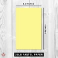 thumbnail image 6 of 8.5 x 14” Pastel Color Paper – Great for Cards and Stationery Printing | Legal, Menu Size | Lightweight 20lb Paper | 100 Sheets | Canary, 6 of 6