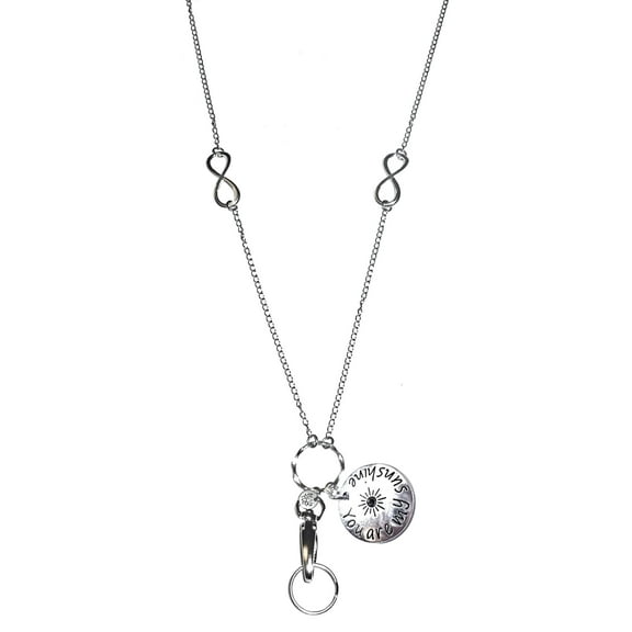 Hidden Hollow Beads "You Are My Sunshine" Charm Lanyard - Fashion Lanyards For Women - Cute Lanyard With ID Holder – Fashion Lanyard Badge Holder – Work Badge Necklace
