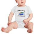 thumbnail image 2 of I'm Not Yelling, I'm Uruguayan Cute Baby Bodysuit (White, 12-18 Months), 2 of 5