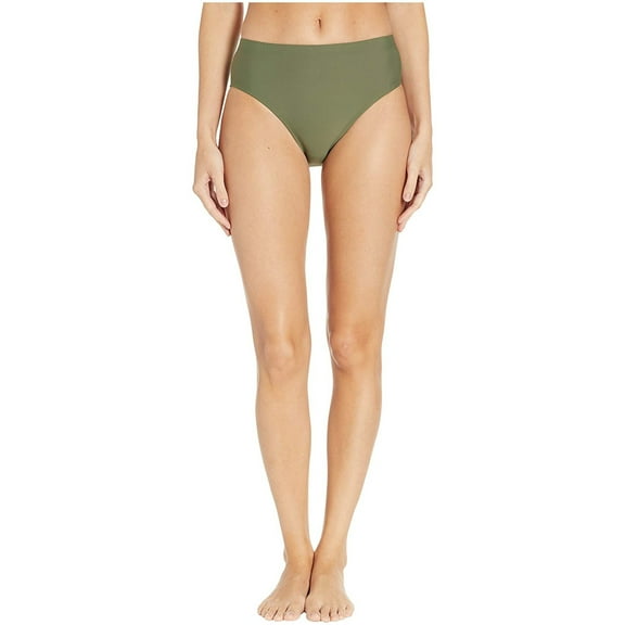 Athena Womens Solid Mid Waist Pant Bottoms Army 16