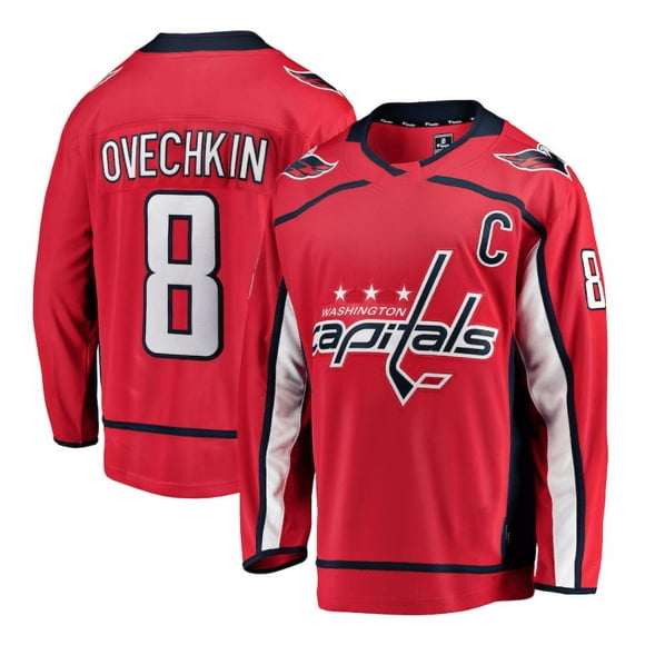 Chandail de Hockey pour Hommes et Femmes Washington Capitals OVECHKIN 8# WILSON 43# OSHIE 77# Chandail de Joueur de Sport pour Jeunes
