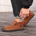 thumbnail image 4 of HAJWOH The First Young Shoes Men, Men’S Handmade Premium Leather Slip-On Driving Boots Travel & Outdoor Light Brown US-7(EU-39), 4 of 6