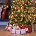 thumbnail image 6 of 10FT Christmas Red Pearl String Lights 30LED Lighted Berry Beaded Garland Festive Indoor Xmas Decoration Warm Lights for Bedroom Mantel Wedding Party Decor Battery Operated (Red), 6 of 8
