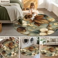 thumbnail image 6 of Round Rugs 3.3 Ft, Boho Vintage Flower Non Slip Area Rugs for Kitchen Bedroom Entryway, Farmhouse Botanical Floral Leaf Washable Carpet Runner Rug Floor Mats for Bedroom Home Decor, 6 of 9